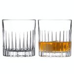 DIAMANTE Whisky Glasses Crystal Short Drink Tumblers Pair - ‘Broadway’ Collection – Gift Box of 2