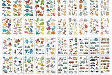 40 Sheets Temporary Tattoos Sticker for Kids,Waterproof Mixed Style Cartoon Children's Fake Tattoos Stickers (Pattern 2)