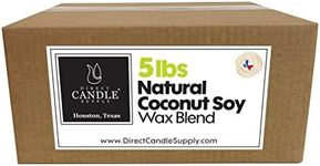 Direct Candle Supply - Coconut Soy Wax Blend for Candle Making - 5 lb. Creamy Blend for High Load Fragrance Formulation - (5 lb)