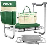 SPECILITE Garden Kneeler and Seat with Kneeling Pad,Heavy Duty Foldable Gardener Stool with 2 Tool Pouches,Anti- Knee and Back Pain, Gardening Gifts for Women,Men Senior