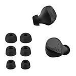 kwmobile 6x Replacement Ear Tips Compatible with Jabra Elite 7 Pro/Elite 7 Active - Silicone Tips for Earphones - Black