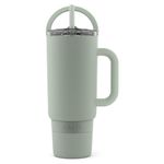 Ello Port 40oz Tumbler with Carry Loop & Integrated Handle, Vacuum Insulated Stainless Steel Reusable Water Bottle, Travel Mug with Leak Proof Lid & Straw, Perfect for Iced Coffee & Tea, Sage