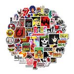 YellowCult™ 50pcs Classic Rock Band Random No-Duplicate Vinyl Stickers Pack to Customize Laptop, MacBook, Refrigerator, Skate Board, Luggage [Waterproof Stickers - Rock Bands Punk Style]