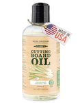 CLARK'S Cutting Board Oil, 355ml - Food Grade Mineral Oil for Wood Cutting Board - Scented with Natural Lemongrass Essential Oils - Butcher Block Conditioner - Restores and Protects Wood