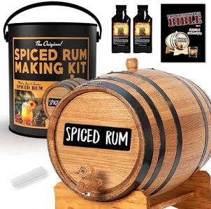 Man Can Ultimate DIY Spiced Rum Making Kit - Make Your Own Rich, Smooth Rum Infusion - Complete With Charred 1 Liter Oak Aging Barrel & Spiced Rum Essence Flavoring (1L) - Great Gifts For Men