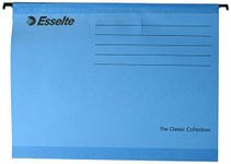 Esselte Classic Reinforced Suspension File, A4, Pack of 25, Tabs Included, Blue, 90311