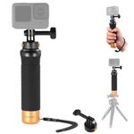 Neewer Quick Release Floating Hand Grip for Action Camera, Underwater Handle Mount with Detachable Camera Mount Adapter Wrist Strap, Compatible with GoPro Hero 13 12 11 10 9 DJI Osmo AKASO, GP23