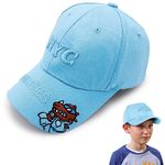 VRITRAZ Plain Classic Little Sports Cap for Active Kids, Baby Girls and Boys 3-12 Years (LightBlue)