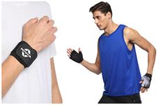 Nivia Wrist Support, Pack of 2 (Black) & Crystal Gym (L, Black) Gloves, Polyester