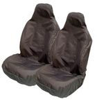 Carseatcover-UK Heavy Duty Black Waterproof Car Seat Covers for BUCKET RECARO SPORTS seats - 2 x Fronts (Airbag Friendly)