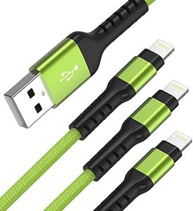 Boreguse 15W USB to Lightning Cable USB iPhone Cable, [3Pack 1M/1M/2M] iPhone Charge Cable, Nylon Braided Lightning Cable, [MFi Certified] iPhone Cable Compatible for iPhone/iPad/iPod