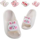 Toddler Cloud Slippers for Girls Boys Slides, Bunny Slide Sandals for Kids Lightweight Pool Shower Shoes White 5.5-6.5 Toddler CN 150