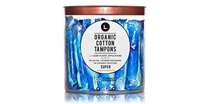L. Organic Cotton Tampons with BPA-Free Applicators, Super Absorbency (30 Count)