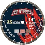 ORIXTREME 14 Inch Diamond Concrete Saw Blade, Turbo Segmented General Purpose Blade Dry/Wet Cutting Concrete, Reinforced Concrete, Masonry, Brick, Block,1"-20mm Arbor