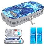 YOUSHARES Insulin Cooler case, Diabetic Travel Case, Portable Insulin Cooling Bag for Insulin Pen and Insulin Medicine (Quicksand Blue)