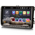 Erisin 8-Core 4+64GB Android 13 Car Stereo for VW Crafter Polo 6R Amarok Caddy T6 Skoda Yeti Support GPS Sat Nav Carplay Android Auto DSP Bluetooth 5.0 Dual Band Wifi DAB+ TPMS DVB-T2 OBD2 PCM3.1