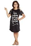 HARRY POTTER Intimo Big Girls I Solemnly Swear Shoulder Cut Out Nightgown (X-Large 14/16) Black