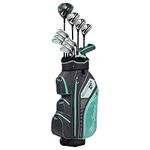 MacGregor Golf Ladies DCT3000 Premium Graphite Irons Graphite Woods Golf Club & Cart Bag Package Set, Mens Right Hand, Navy/White