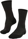 FALKE Womens TK1 Wool Hiking Socks, Merino, Grey (Smog 3150), US 9.5-10.5 (EU 41-42 Ι UK 7-8), 1 Pair