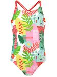 Harry Bear Girls Tropical Swimsuit Multicoloured Age 10 to 11 Years