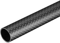 sourcing map Carbon Fiber Tube 16x1