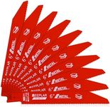 10 Pack 6 inch 14/18 TPI Bi-Metal Auto Dismantling Sawzall Blade for Metal, 6” 18-TPI Reciprocating Saw Blades