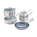 ZWILLING J.A. Henckels 64080-001 Spirit Ceramic Nonstick Cookware Set, 10-pc, Stainless Steel