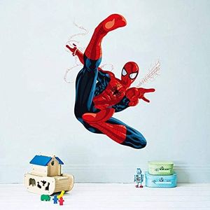 Kibi Stickers Muraux Spiderman 3D Effect Autocollants Chambre Decor Décoration Sticker Adhesif Mural Géant Répositionnable Stickers Muraux Enfants Spiderman