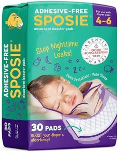 Sposie Diaper Booster Pads, Size 4-6, 30 Count - Hypoallergenic, Dermatologist and Pediatrician Tested, Fragrance, Latex, Chemical and Cruelty-Free, Made in USA