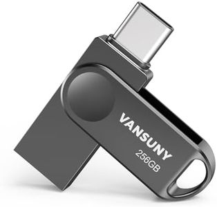 Vansuny 256GB Dual USB Type-C Flash Drive 2 in 1 OTG USB 3.0 Thumb Drive UDP-Tech Waterproof Metal Pen Drive for iPhone 15,Android Smartphones,Tablet,Laptop,PC