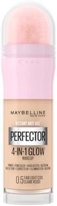 Maybelline New York Instant Anti Age Rewind Perfector，4-In-1 Glow Primer，Concealer，Highlighter，Self-Adjusting Shades，Evens Skin Tone w/ a Glow Finish，Shade: 0.5 Fair Light Cool，20 ml (Pack of 1)