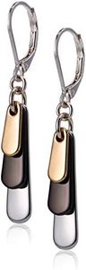 Nine West "Metal Motion" Tri-Tone Shaky Drop Earrings, Multi, Metal