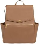 Freshly Picked Classic II Diaper Bag Backpack, Wipeable Vegan Leather Diaper Bag With Changing Pad, Convertible (Toffee V2)