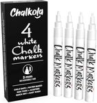 White Chalk Markers Fine Tip (4 Pac