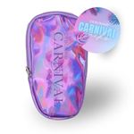 4N1 Carnival Thigh Bag, Leg Harness, Waist Pack, Crossbody Bag - with Adjustable No Slide Elastic Straps in Holographic | Debonair Carnival Packs (Purple)