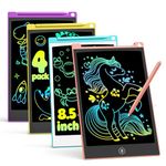 TECJOE 4 Pack LCD Writing Tablet, 8.5 Inch Colorful Doodle Board Drawing Tablet for Kids, Kids Travel Games Activity Learning Toys Birthday Gifts for 3 4 5 6 Year Old Boys and Girls Toddlers