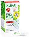 Xlear Natural Neti Pot Sinus Rinse Refill Packets, Sinus Relief Saline Nasal Rinse with Xylitol (50 Packets)