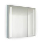 Krugg Kinetic LED Medicine Cabinet| Recessed or Surface Mount Mirror Cabinet w/Dimmer & Defogger (30"x30")