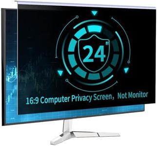 DEJIMAX 24 Inch Computer Privacy Screen for 16:9 Computer Monitor, Anti-Blue Light Monitor Privacy Screen Fliter, Anti-UV Computer Screen Privacy Shield, Hanging Type, Universal 23.6" 23.8" 24''