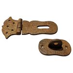 Adonai Hardware Paran Antique Cast Iron Hasp & Staple (6 Inch x 1 Pack, Rust Living Finish)