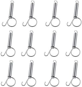 Wmzjnljy 12pcs 3.35inch Spring Cage Latch Door for Rabbit Cages Doors Multifunctional Spring Cage Latch Metal Finger for Rabbit Dog Birds Bunny Rodents Guinea Pig Hamster Parrot Cage Door(J08-12)