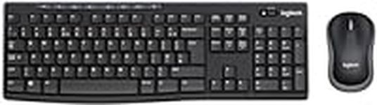 Original Logitech MK270 | English UK Layout | Wireless Keyboard & Mouse Combo | Professional Keyboard & Mouse for All Businesses | A Set for Home Office & Workplace (Black - UK QWERTY)