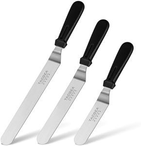 TACGEA Icing Spatula, Offset Spatula for Cake Decorating, Baking, Angled Frosting Spatula with 6, 8 10 inch Stainless Steel Blade, Set of 3