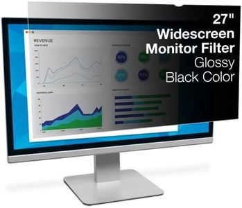 3M Privacy Filters for 27 Inch Widescreen Monitor, Reversable Gloss/Matte, Reduces Blue Light, Screen Protection, 16:9 Aspect Ratio (PF270W9B)