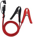 CERRXIAN 3.2FT 12V 14AWG Alligator Crocodile Clip to SAE Connector Quick Release Quick Disconnect Car Solar Power Charging Extension Cable,Black & Red C