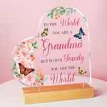 Vetbuosa Mothers Day Gifts for Grandma - Acrylic Plaque Great Grandma Gifts from Grandkids, Gifts for Grandma from Granddaughter/Grandson, Grandma Mothers Day Gifts for Grandma, Grandma Birthday Gifts