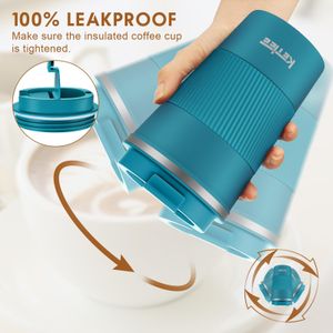 KETIEE Insulated Coffee Mug, 380ml – Blue