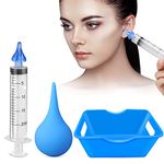 Ear Flushes Tool Includes Rubber Bulb Syringe and Ear Wash Basin Flushes Excess Soft Earwax Removal Kit Ear Cleaning Tool Set for Adults Human