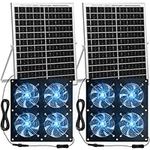 Rossesay 2 Set Solar Powered Fan Gr