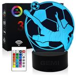 Soccer Lights for Kids,3D Illusion Soccer Lamp Soccer Night Lights 16 Colors Changing Remote Control,Football Lights Room Decorations,Birthday Christmas Soccer Gifts for Boys Sports Fans Teen